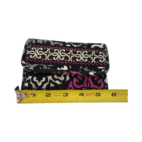 Vera Bradley Canterberry Magenta Wallet Retired Pattern 5.5" Tri Fold Snap Close - Picture 11 of 12